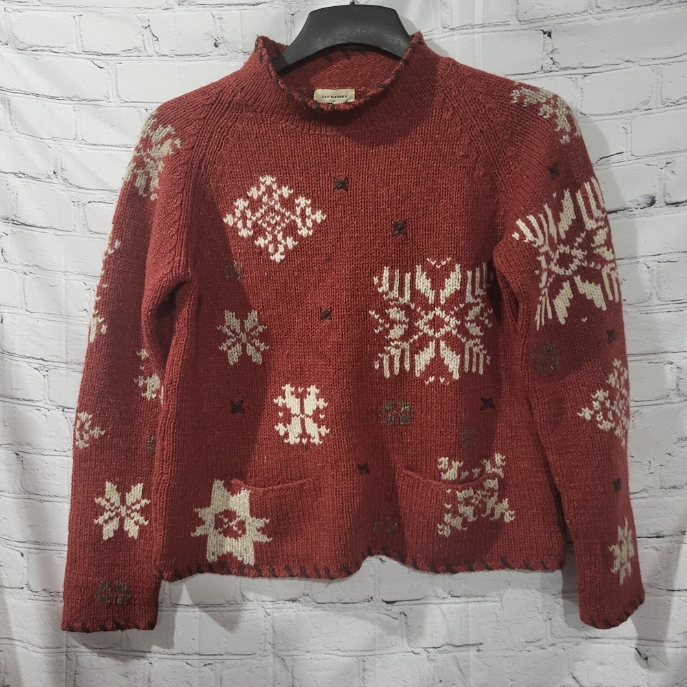 Nan Hadden Women's Red Snowflake Sweater